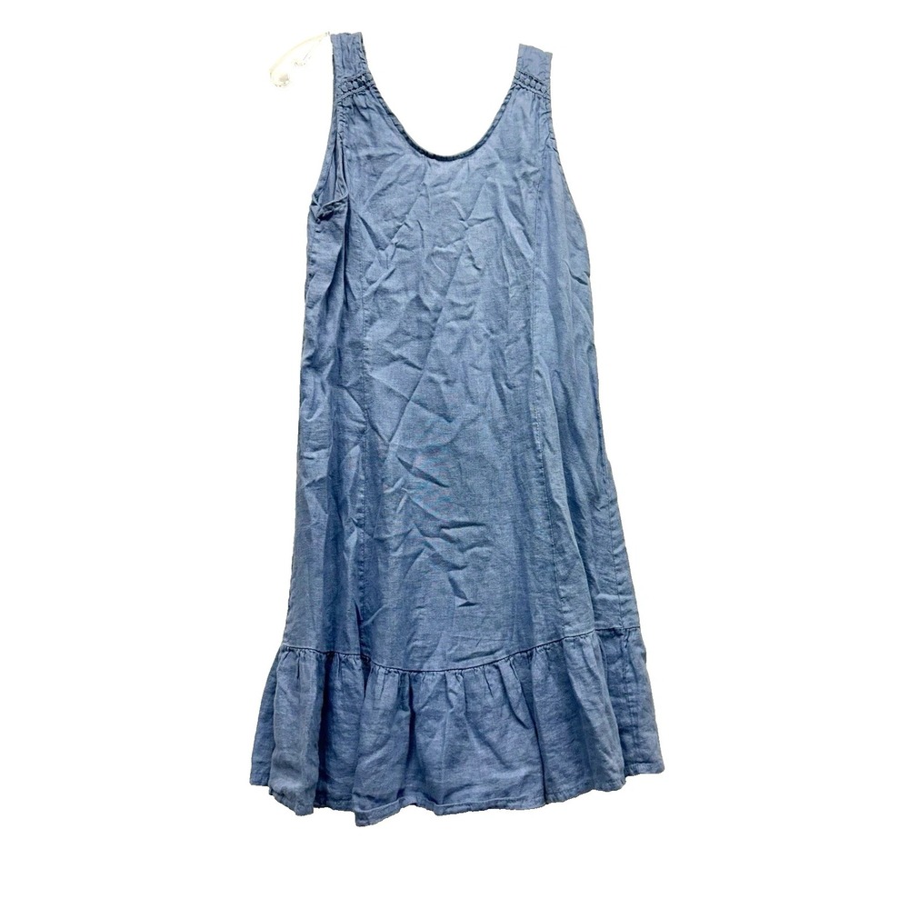 Terzo Millennio Women's XS Blue Linen Made in Italy Dress (G7)